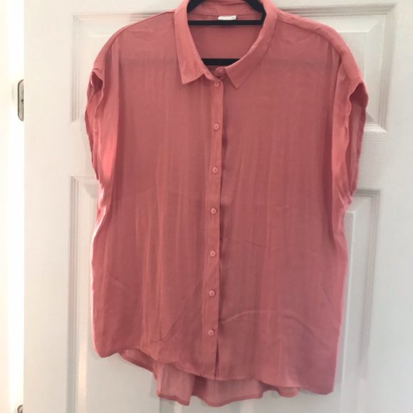 JDY peach short sleeve shirt - Picture 3 of 4